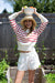 Lake Sweater - Ivory/Red Stripe