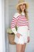 Lake Sweater - Ivory/Red Stripe