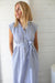 Joanne Dress - Blue and White Classic Fine Stripe