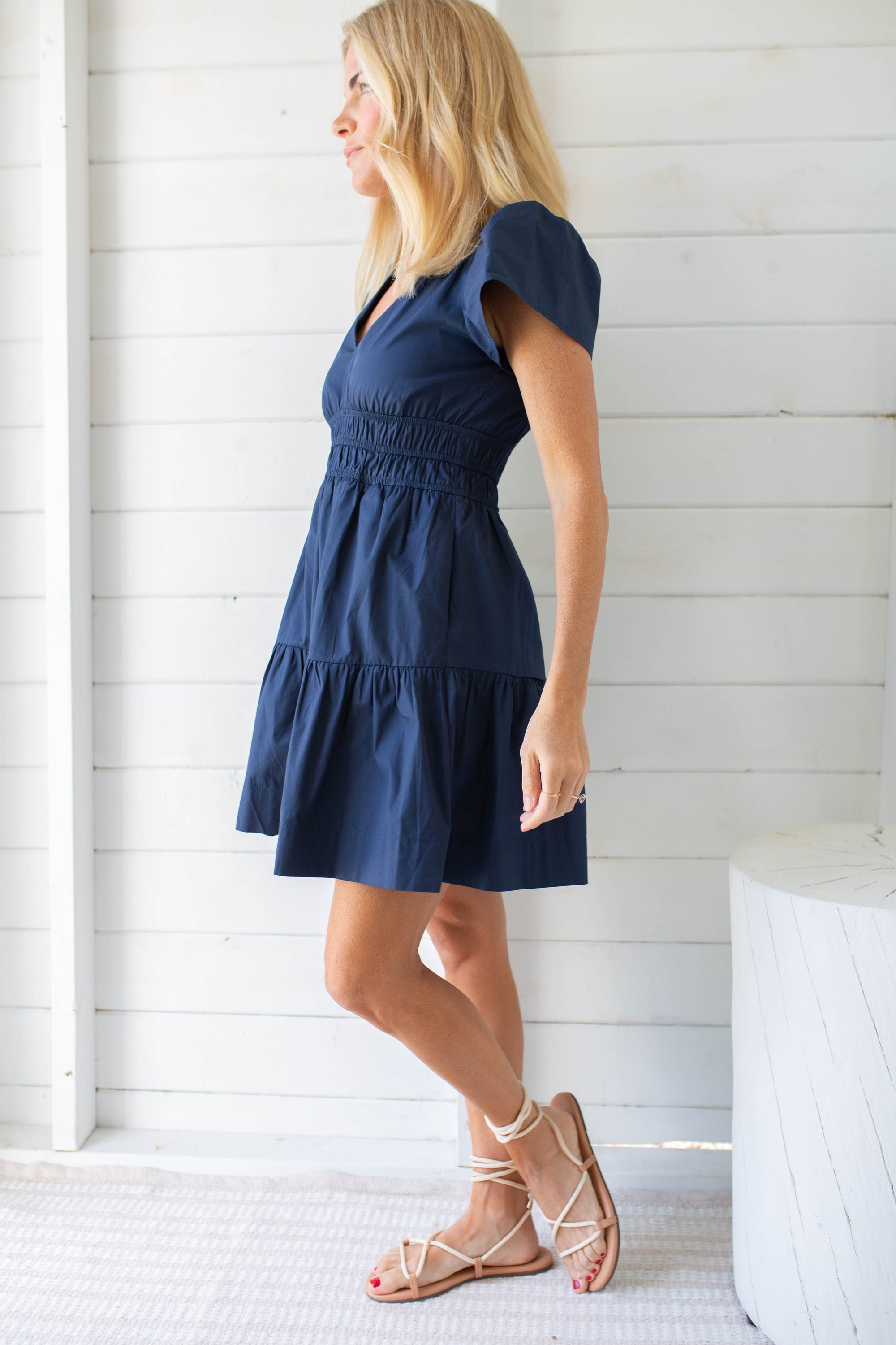 Anna Dress - Navy