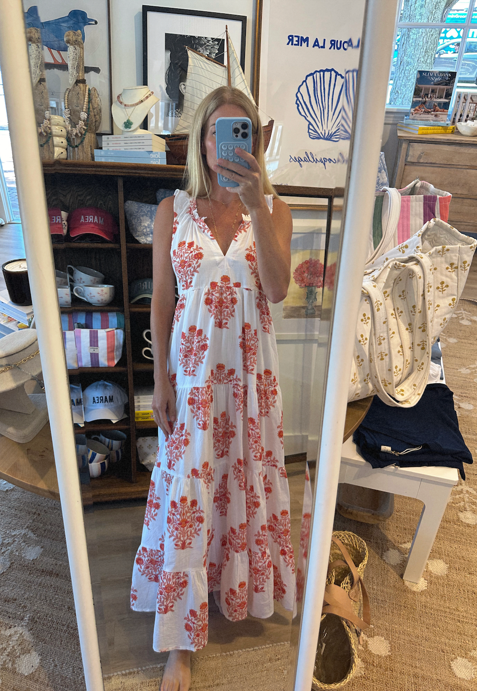 Jillian Maxi Dress - Beach Rose Gardenia