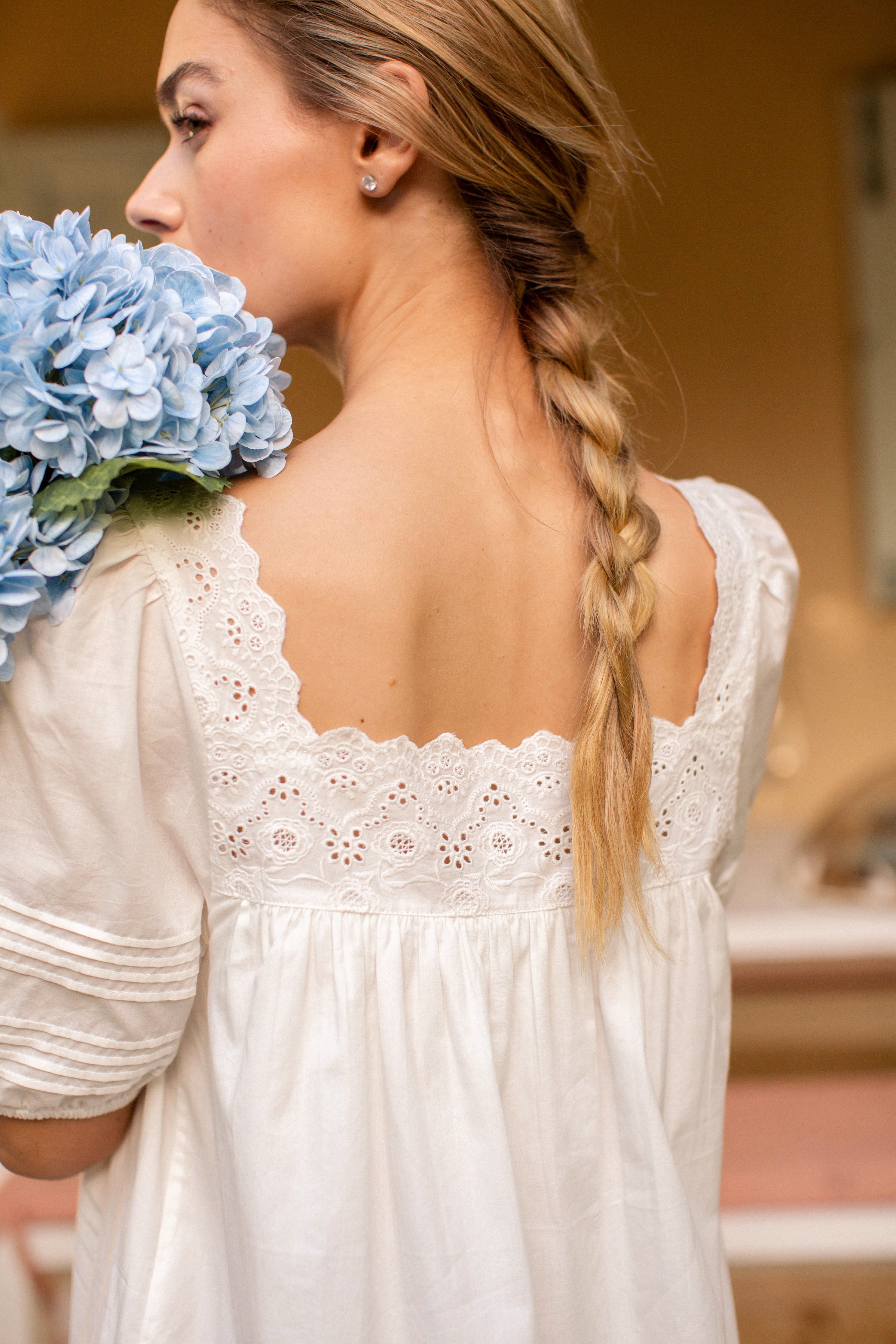 Liza Dress - Shell Schiffli – Marea by Liz Joy