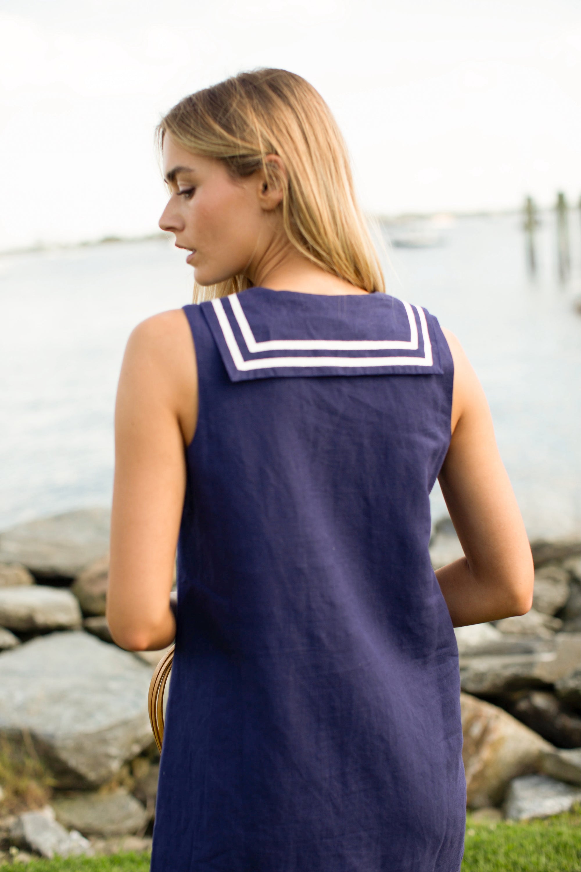shift dress navy blue Shift Dress: Navy