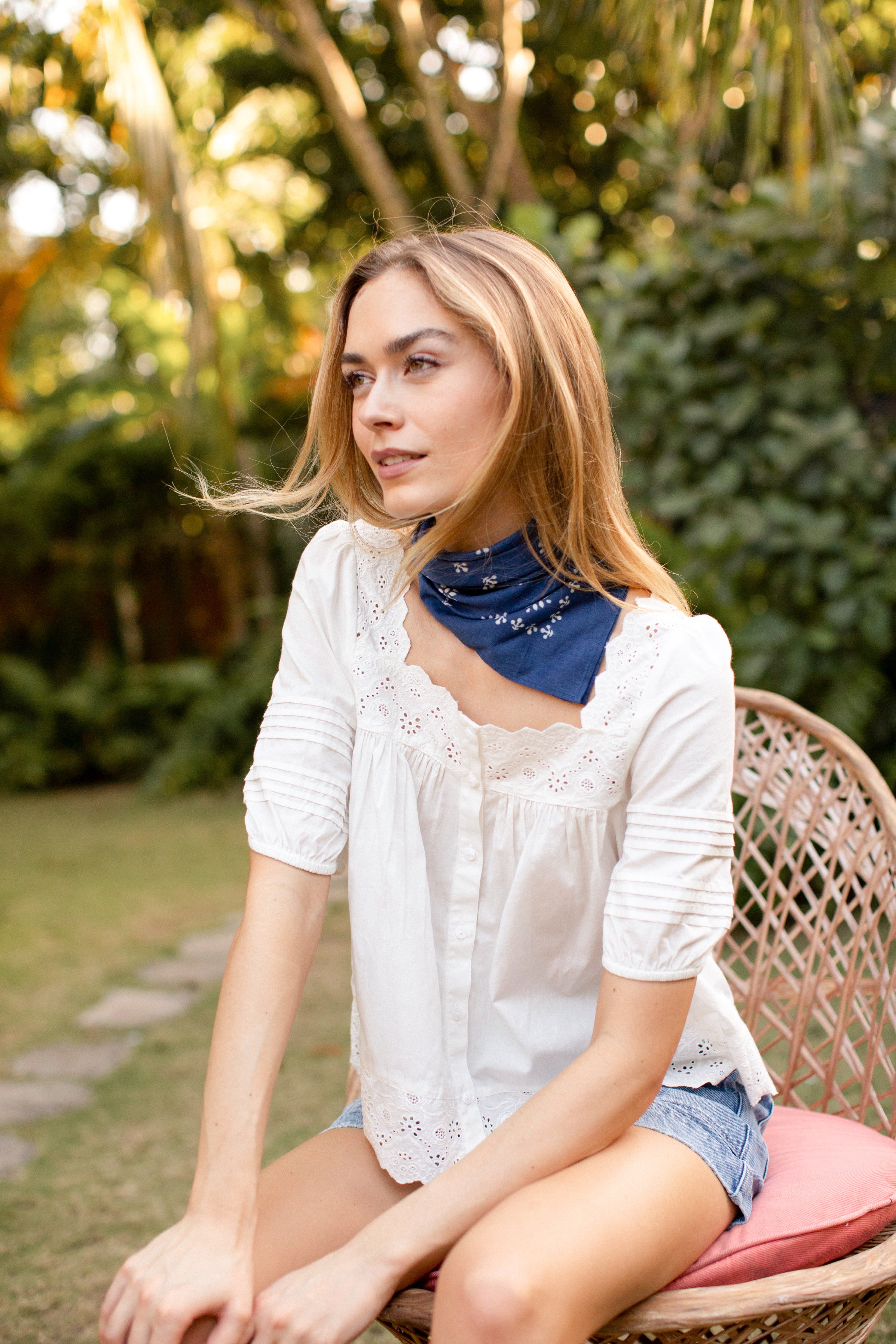 Liza Top - Shell Schiffli – Marea by Liz Joy