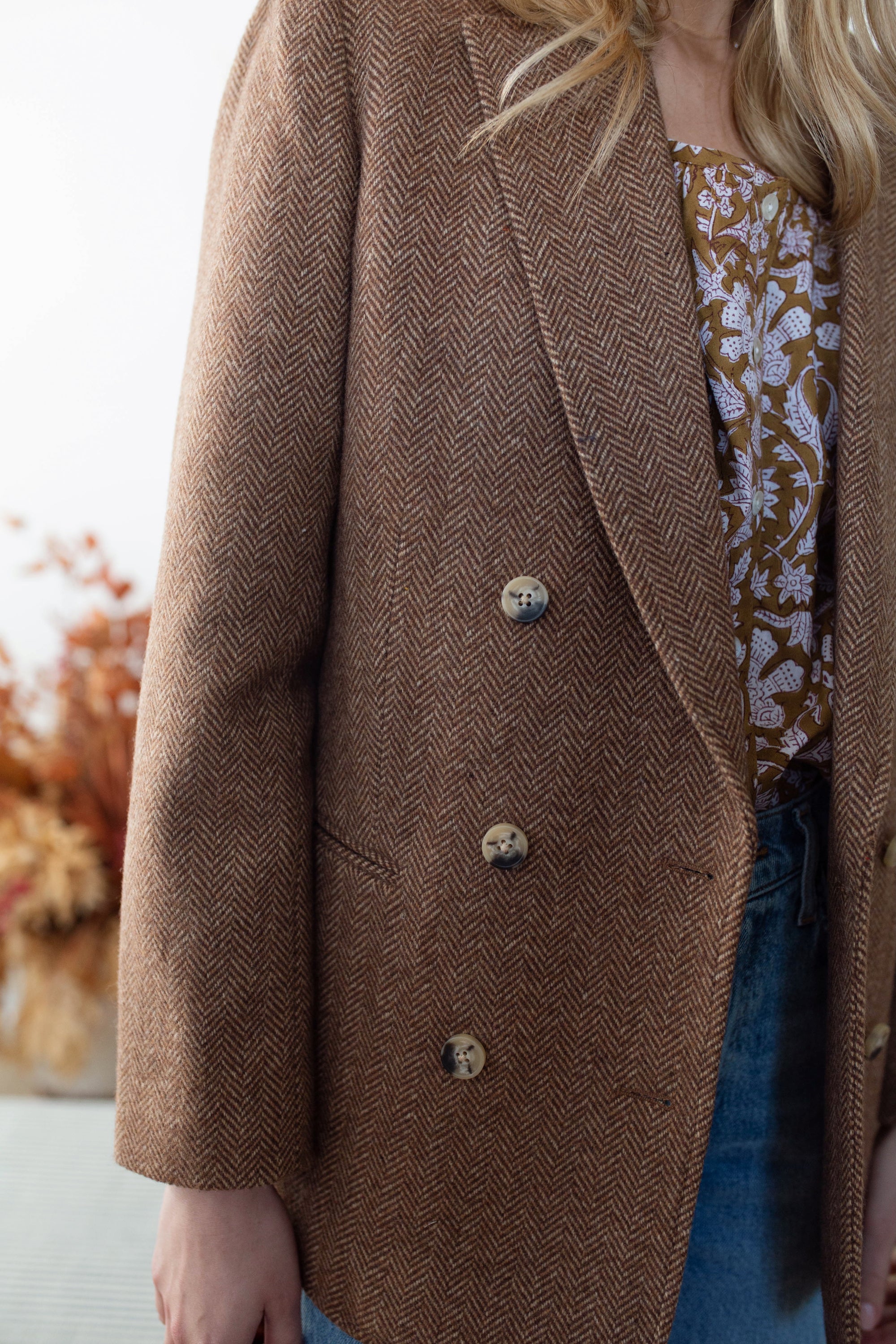 Hacking Jacket - Camel Herringbone