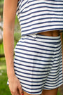 Della Shorts - Navy Nautical Stripe