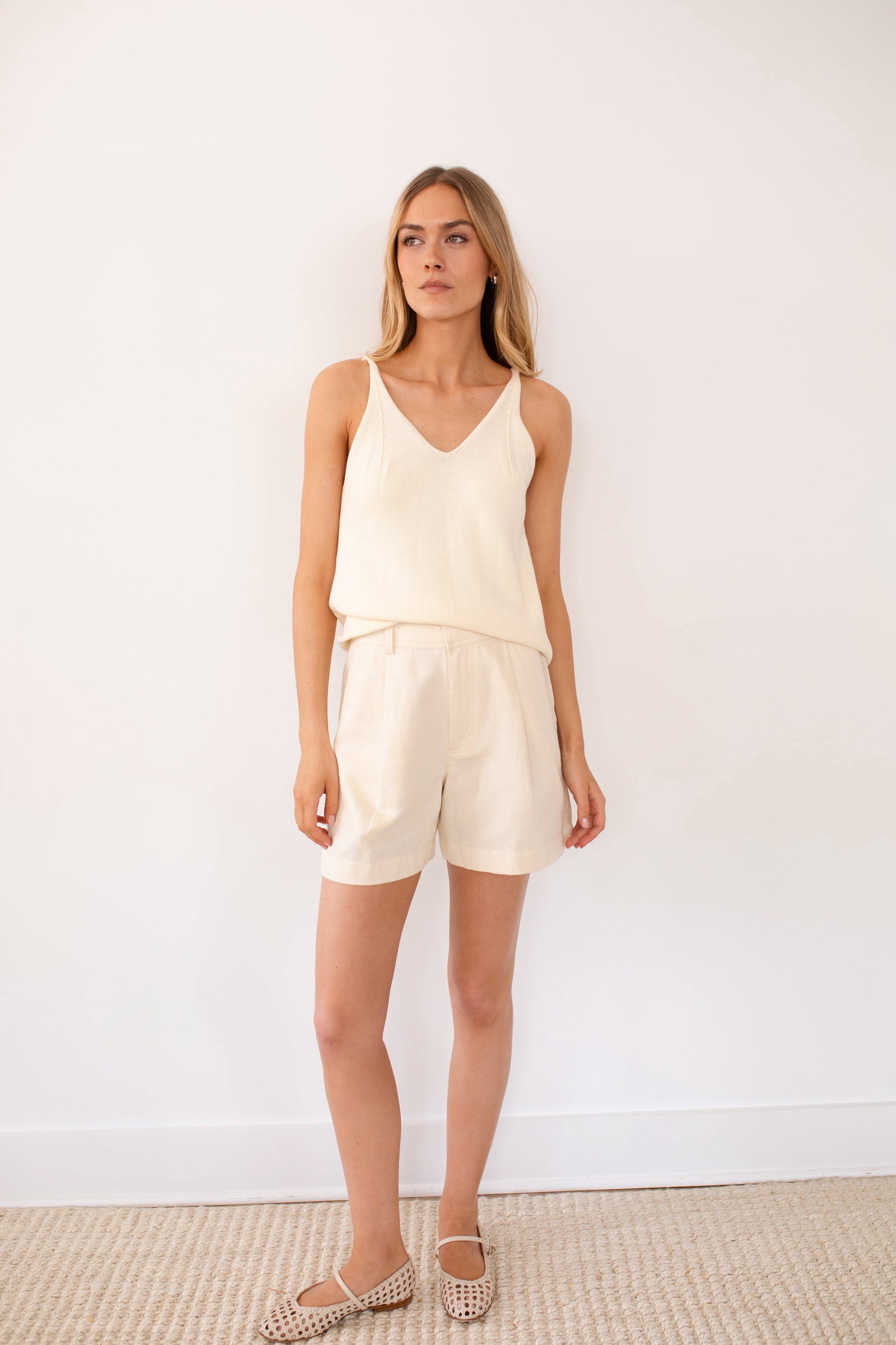 Maisie Trouser Shorts - Ivory