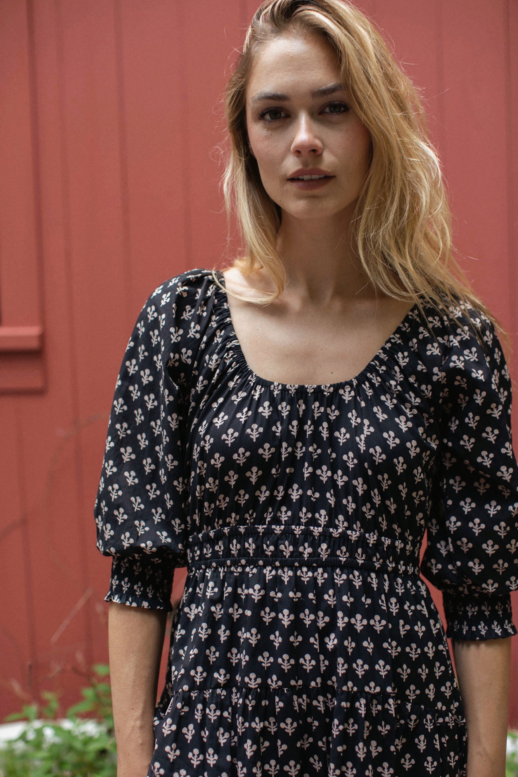 Abby Dress - Black Marea Flower