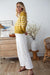 Lake Sweater - Chartreuse and Ivory Stripe