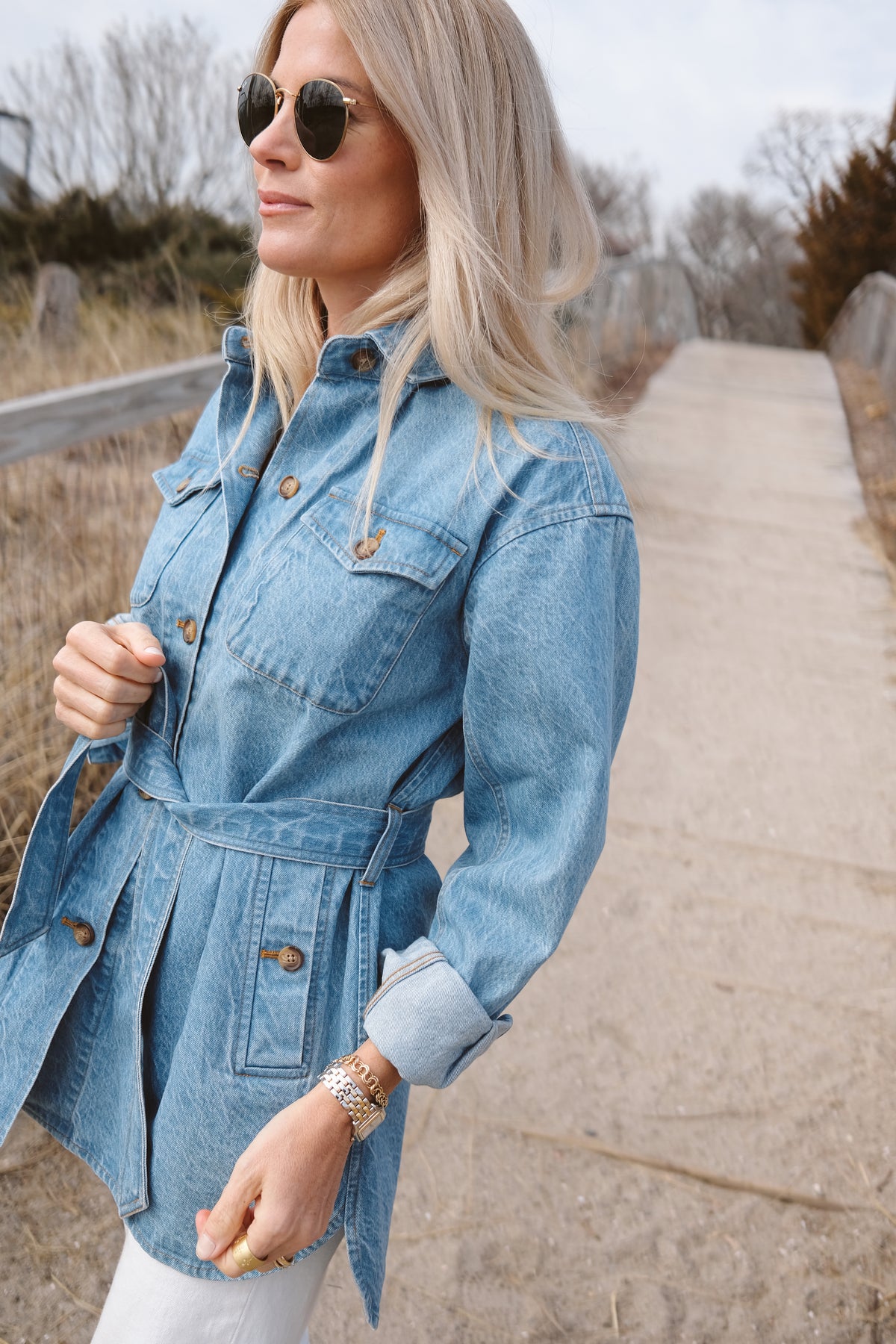 Denim Utility Jacket - Vintage Wash – Marea by Liz Joy