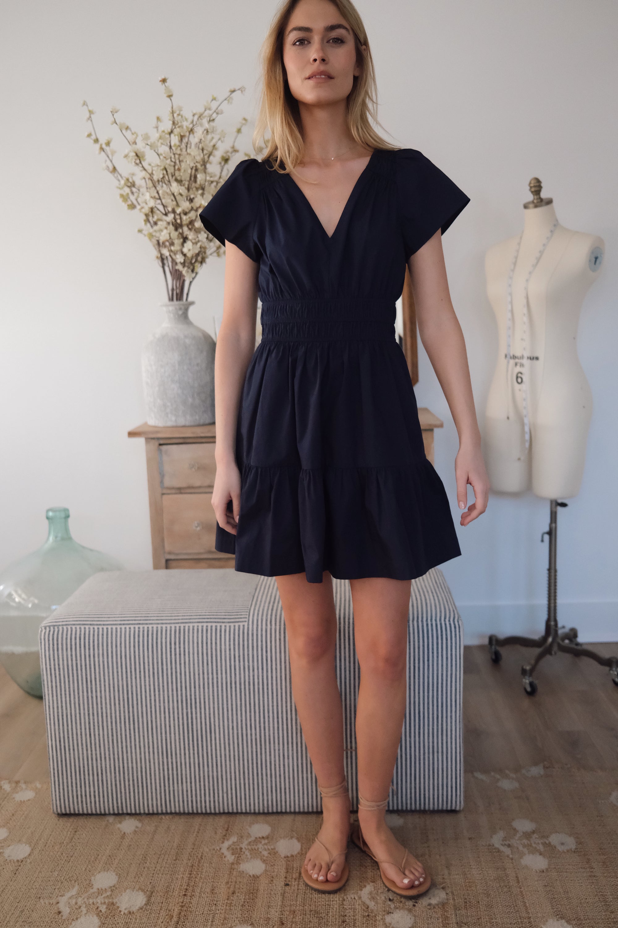 Anna Dress - Navy