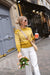 Lake Sweater - Chartreuse and Ivory Stripe