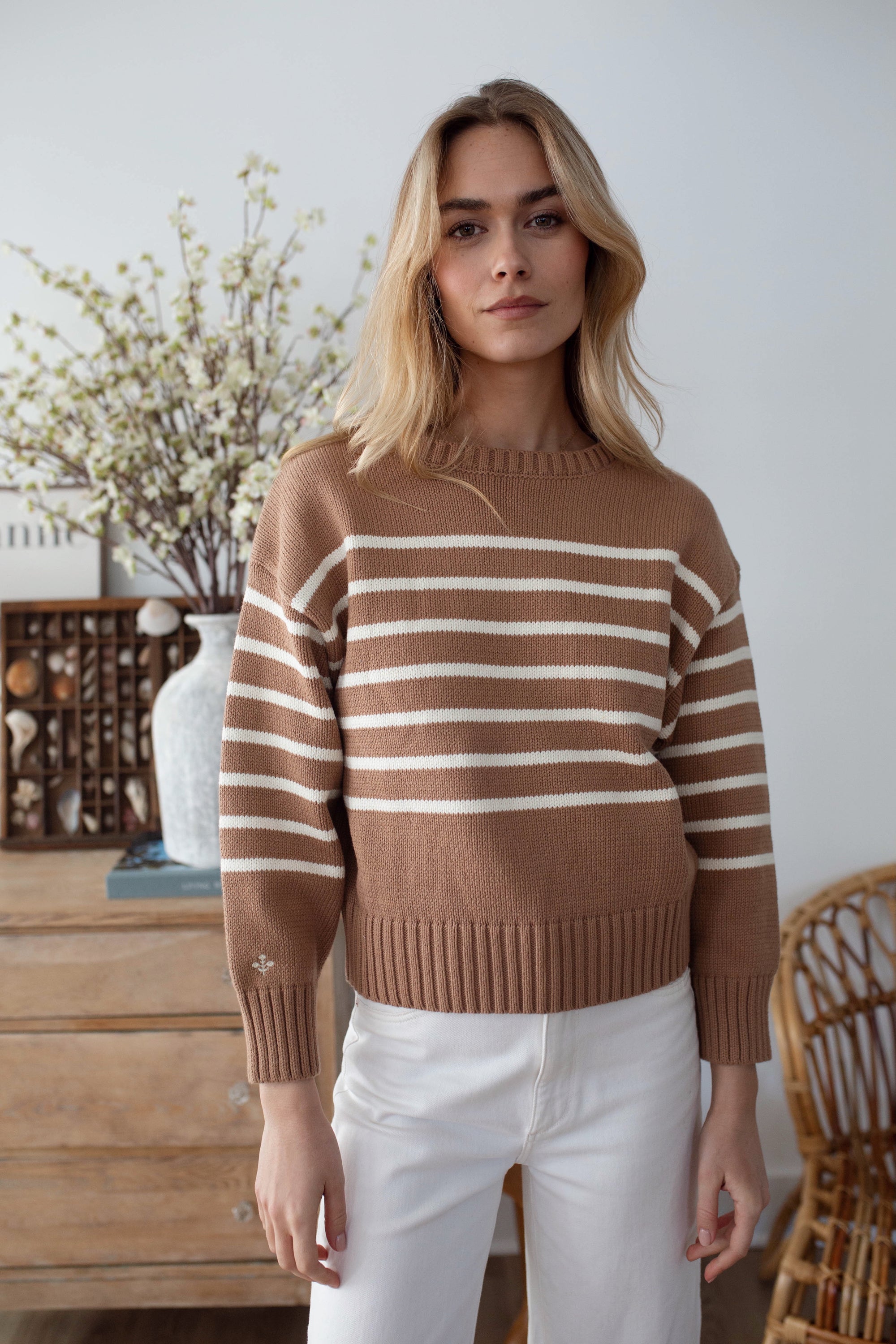 Lake Sweater - Camel/Ivory