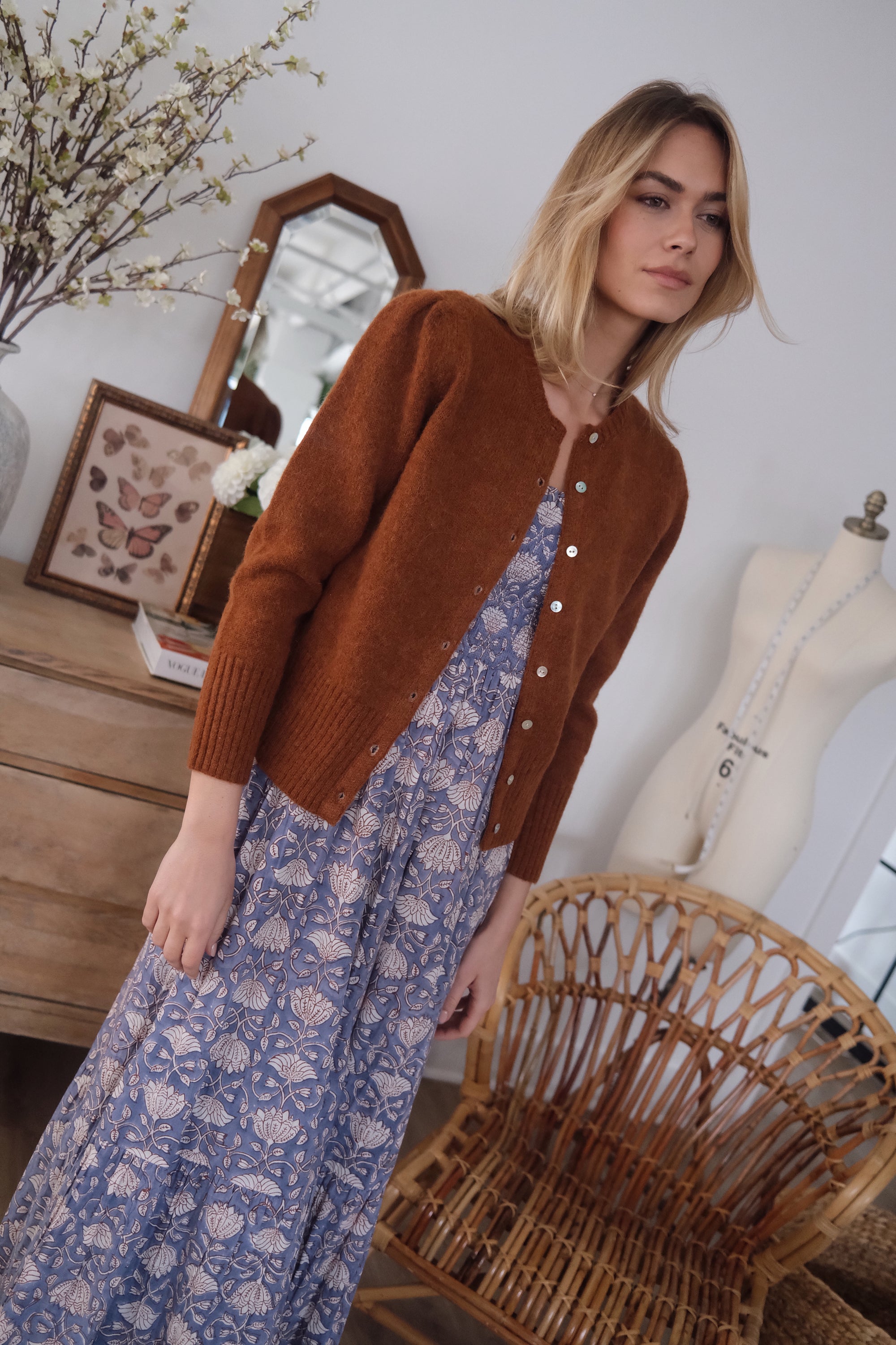 Sasco Dress - Blue Indigo Lotus