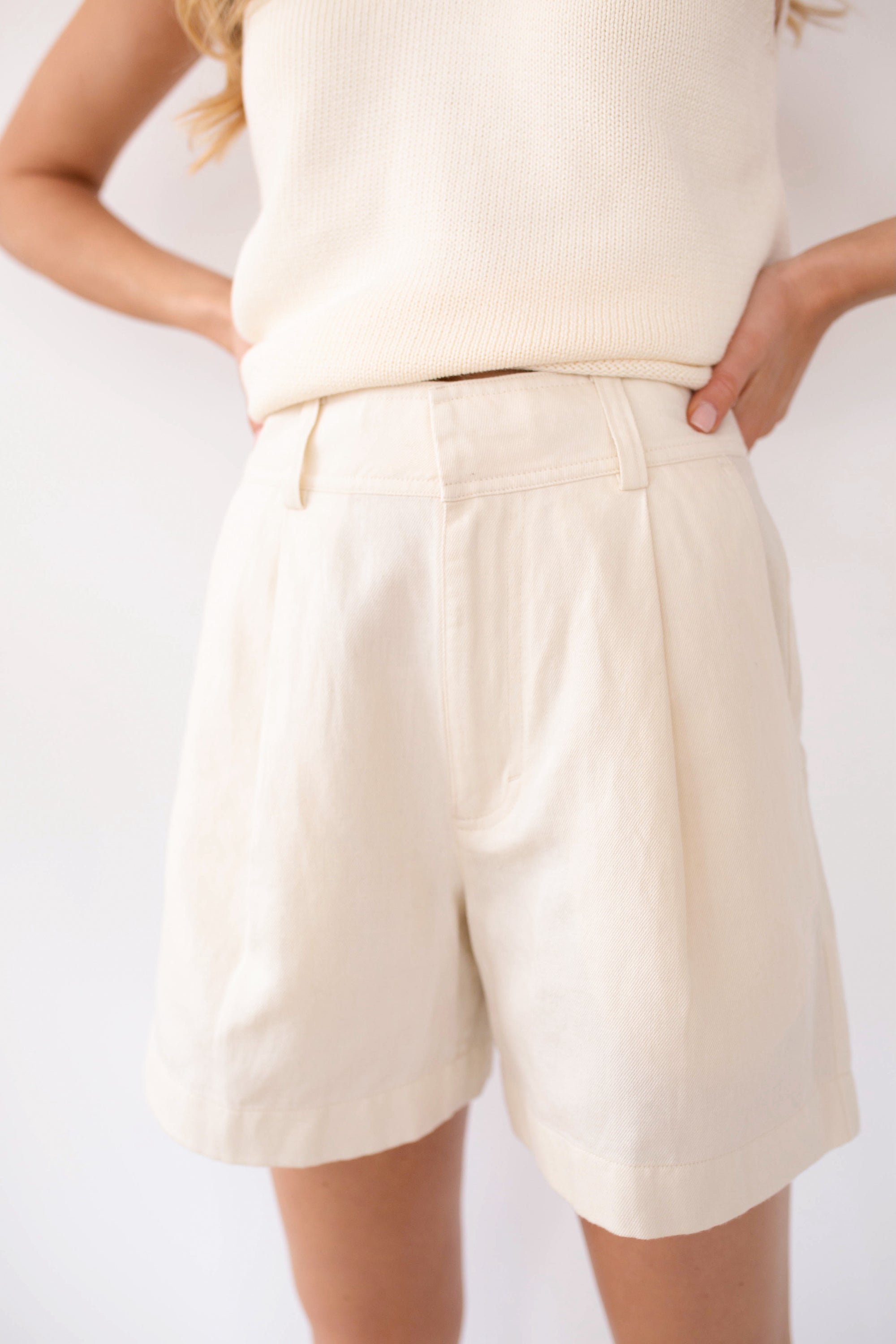 Maisie Trouser Shorts - Ivory