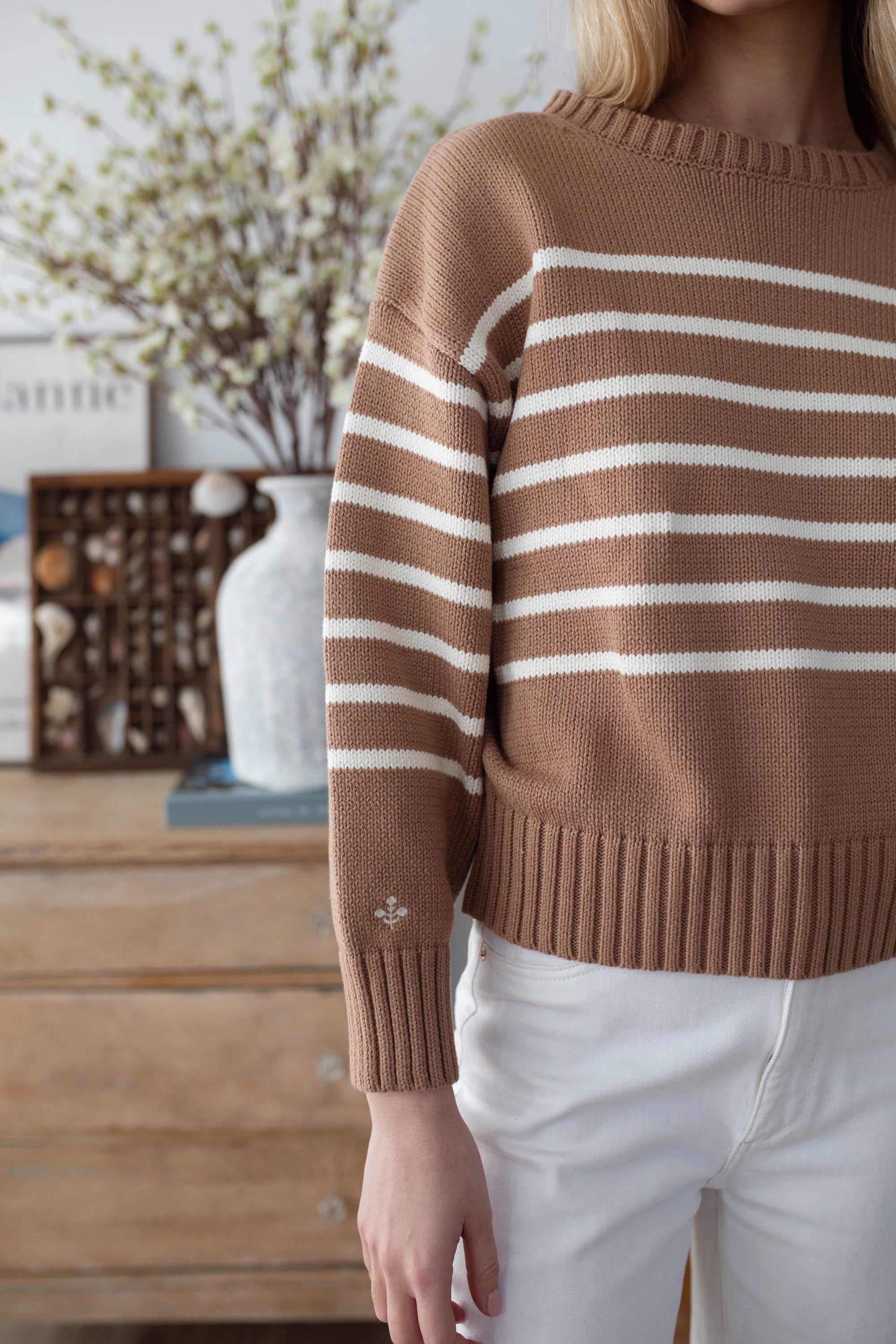 Lake Sweater - Camel/Ivory