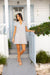 Cecelia Shortie Dress - Ivory/Indigo Meadow