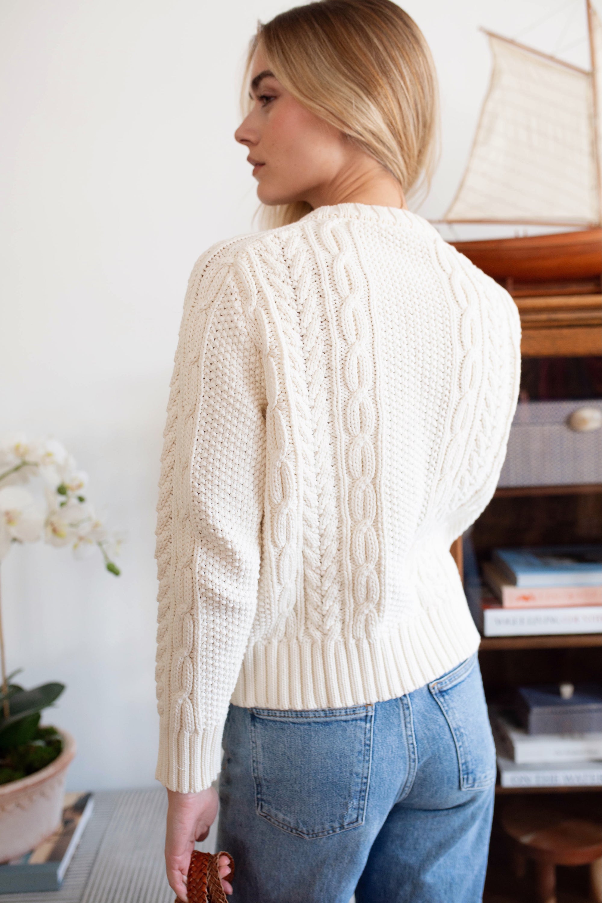 Cable Cardigan - Ivory