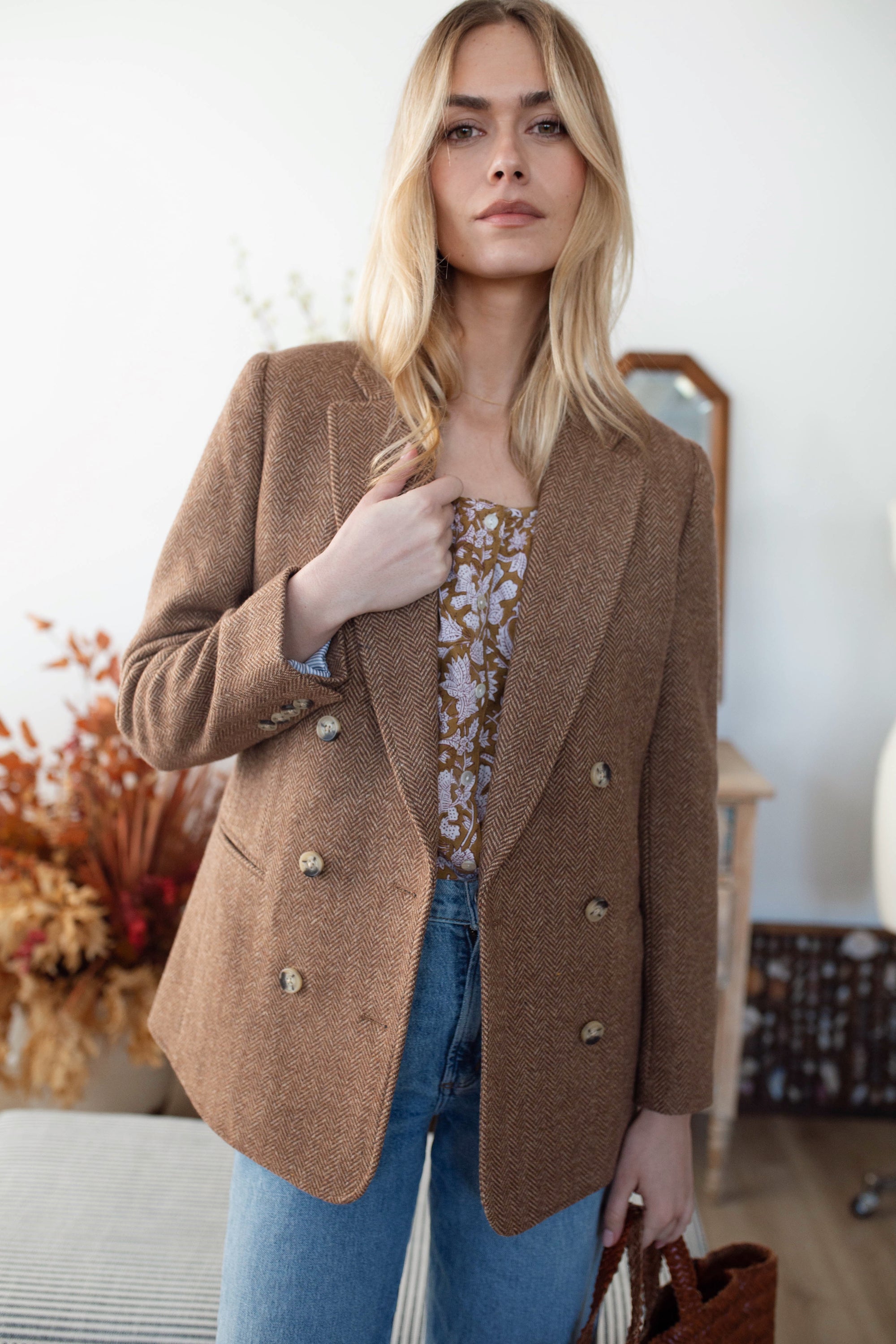 Hacking Jacket - Camel Herringbone