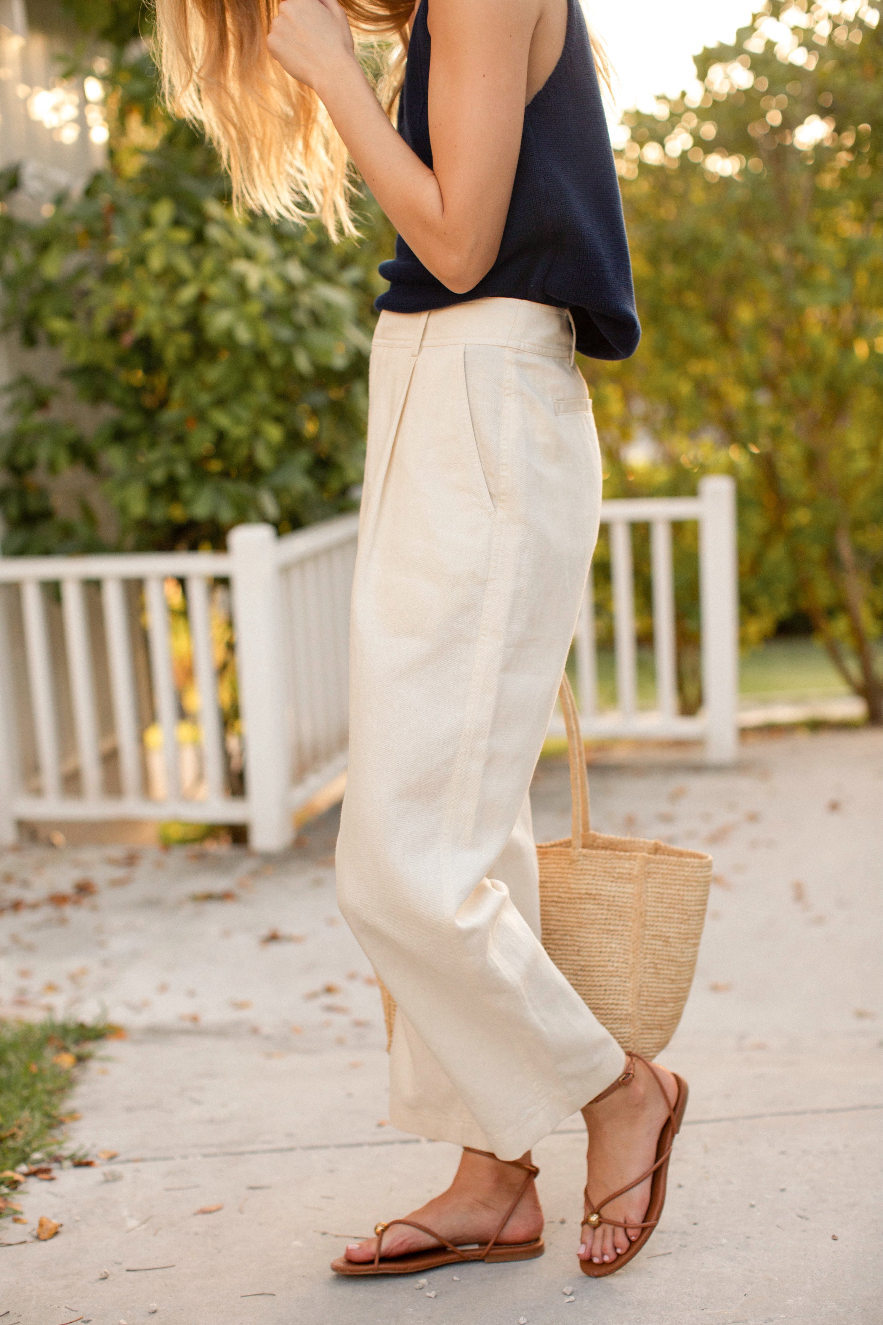 Gemma Trouser - Ivory – Marea by Liz Joy