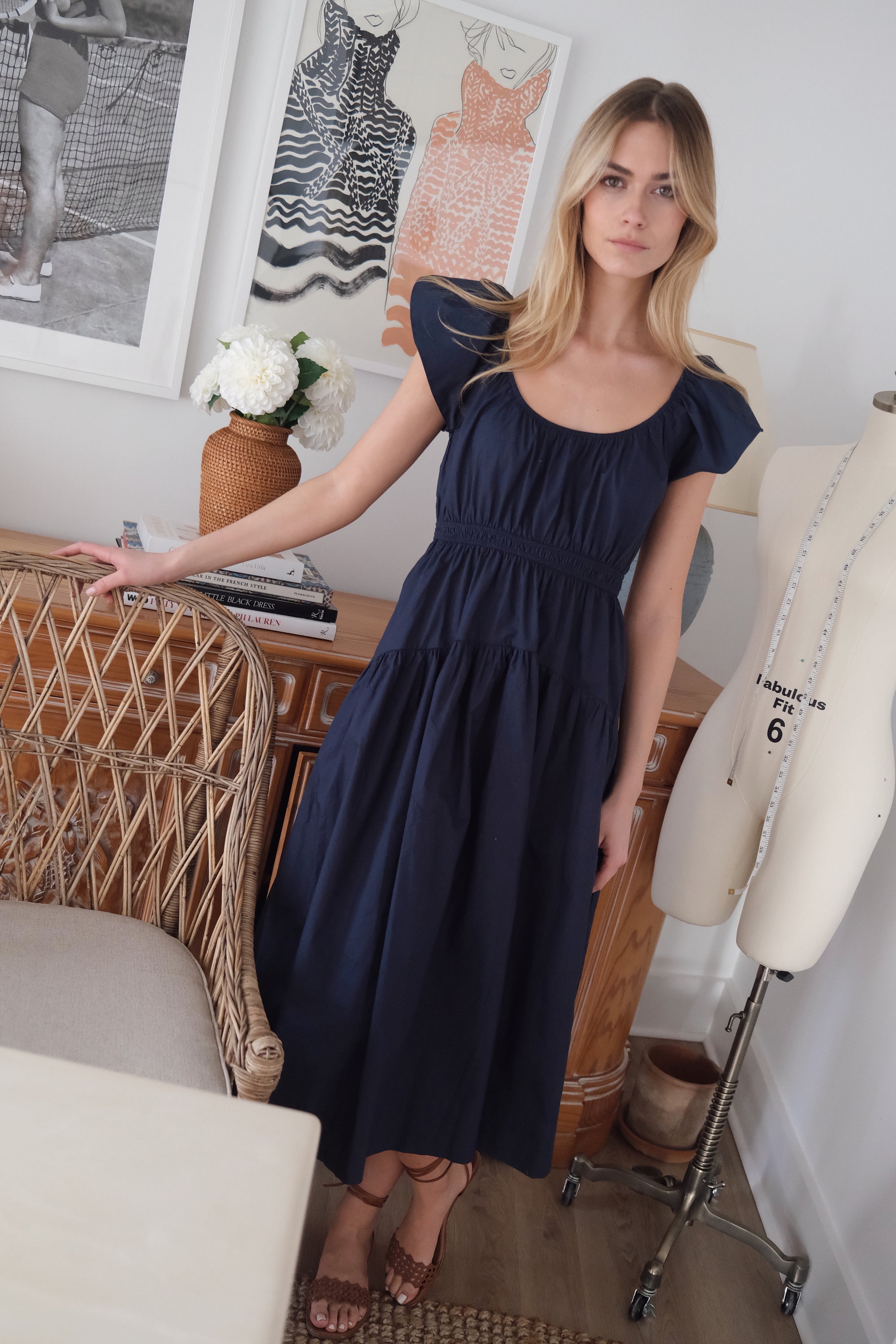 Jane Dress - Navy