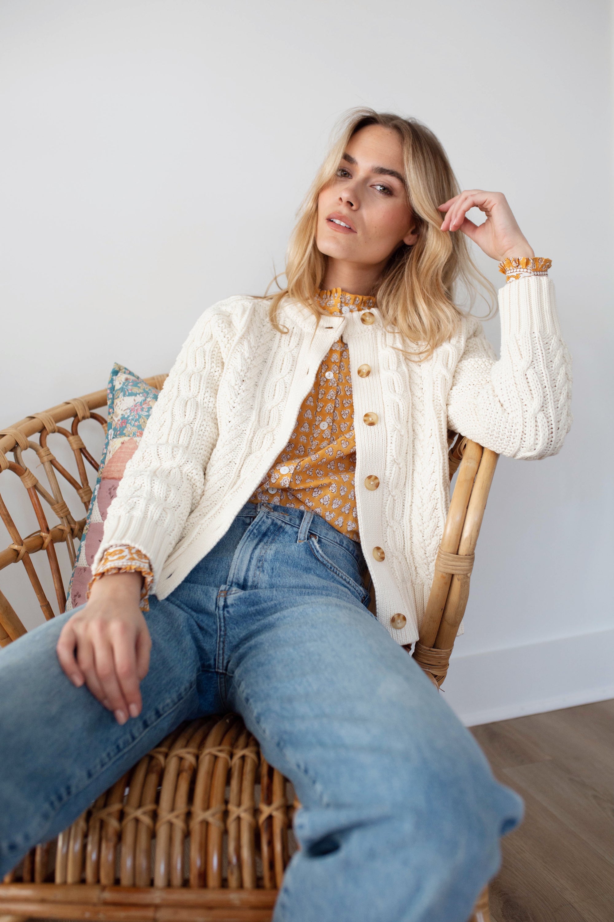 Cable Cardigan - Ivory