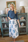 Charlotte Skirt - Indigo Zinnia SALE