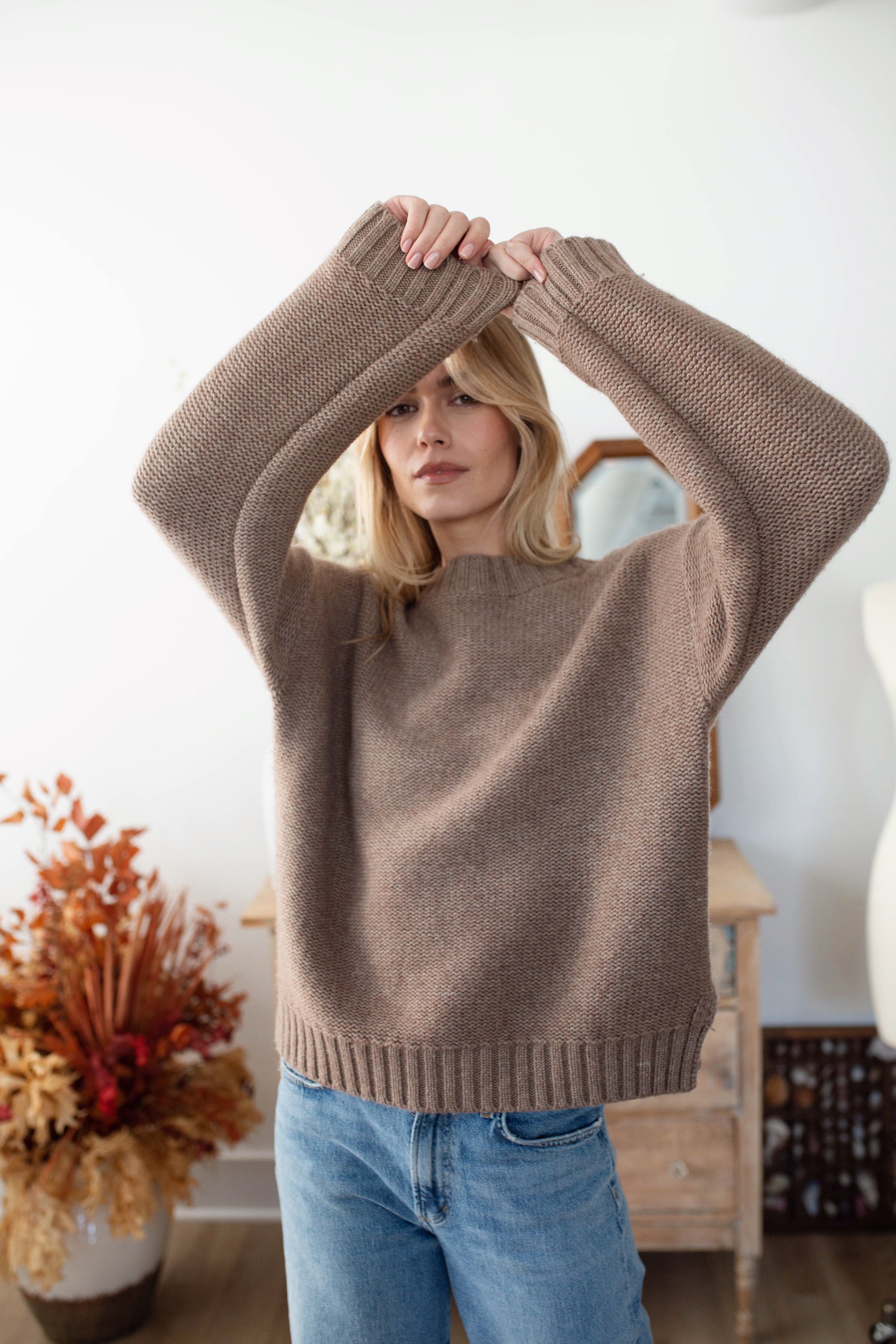 Winter Beach Sweater - Mocha