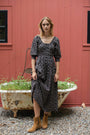 Abby Dress - Black Marea Flower