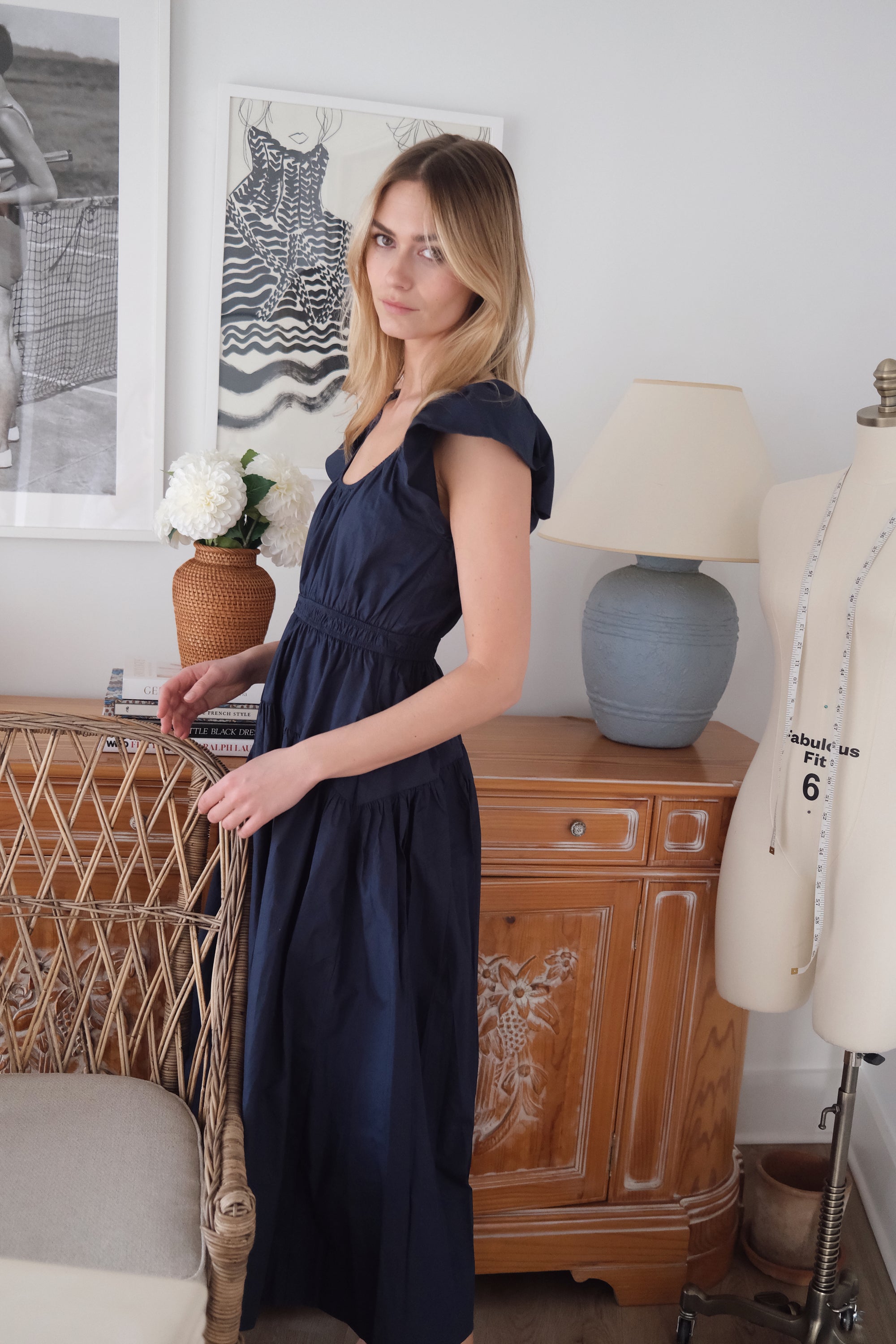 Jane Dress - Navy