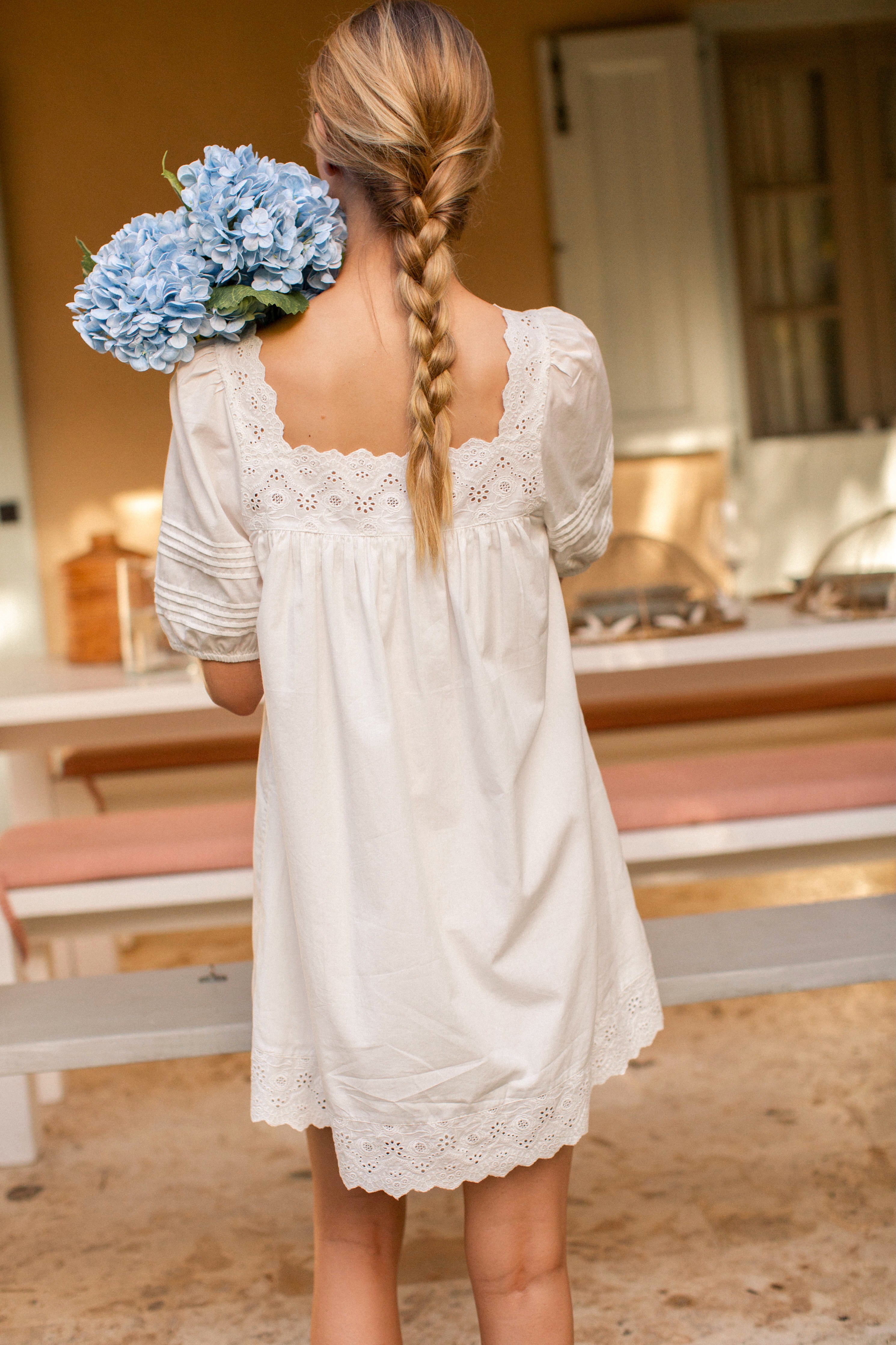 Liza Dress - Shell Schiffli – Marea by Liz Joy