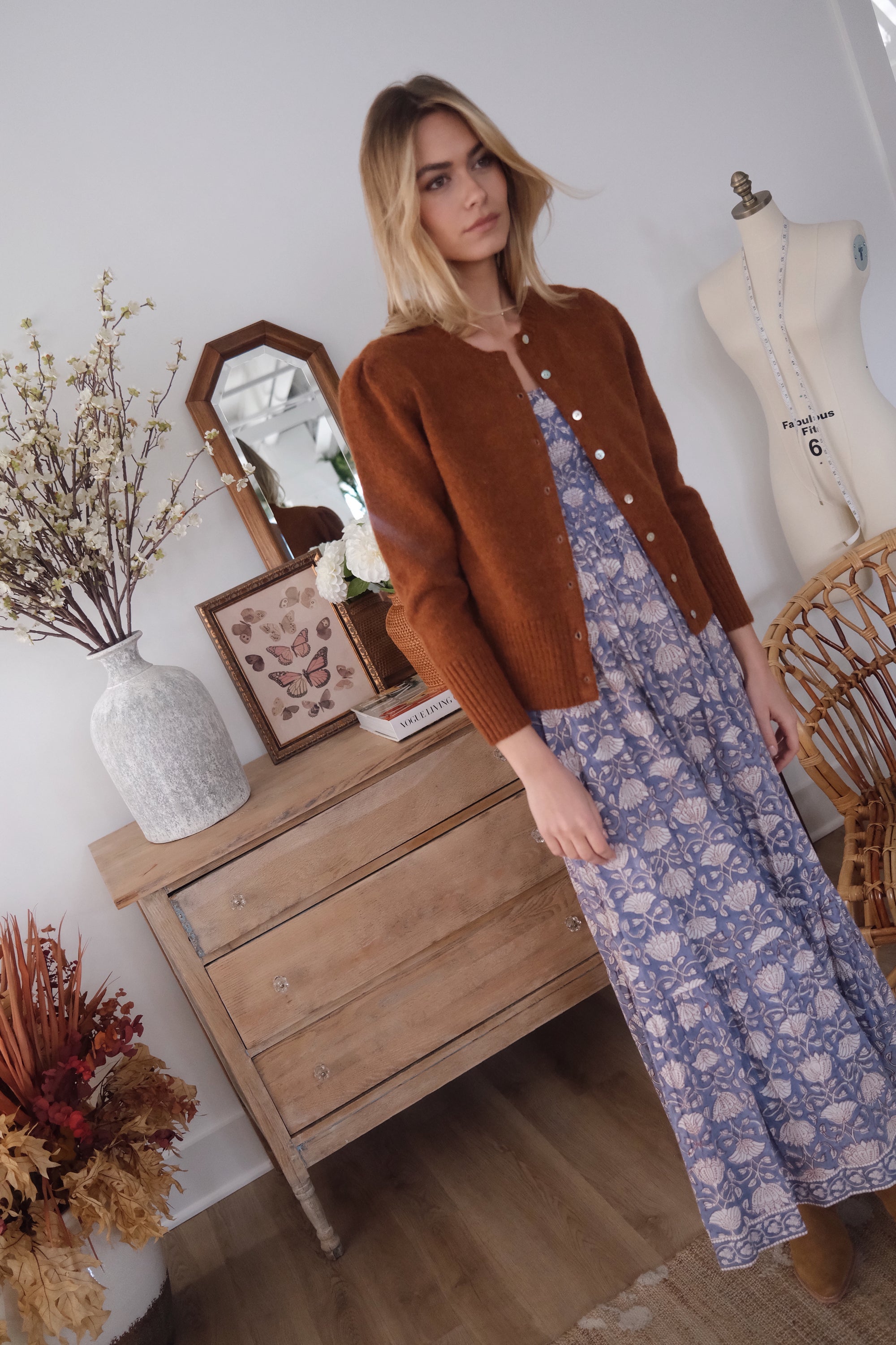 Sasco Dress - Blue Indigo Lotus