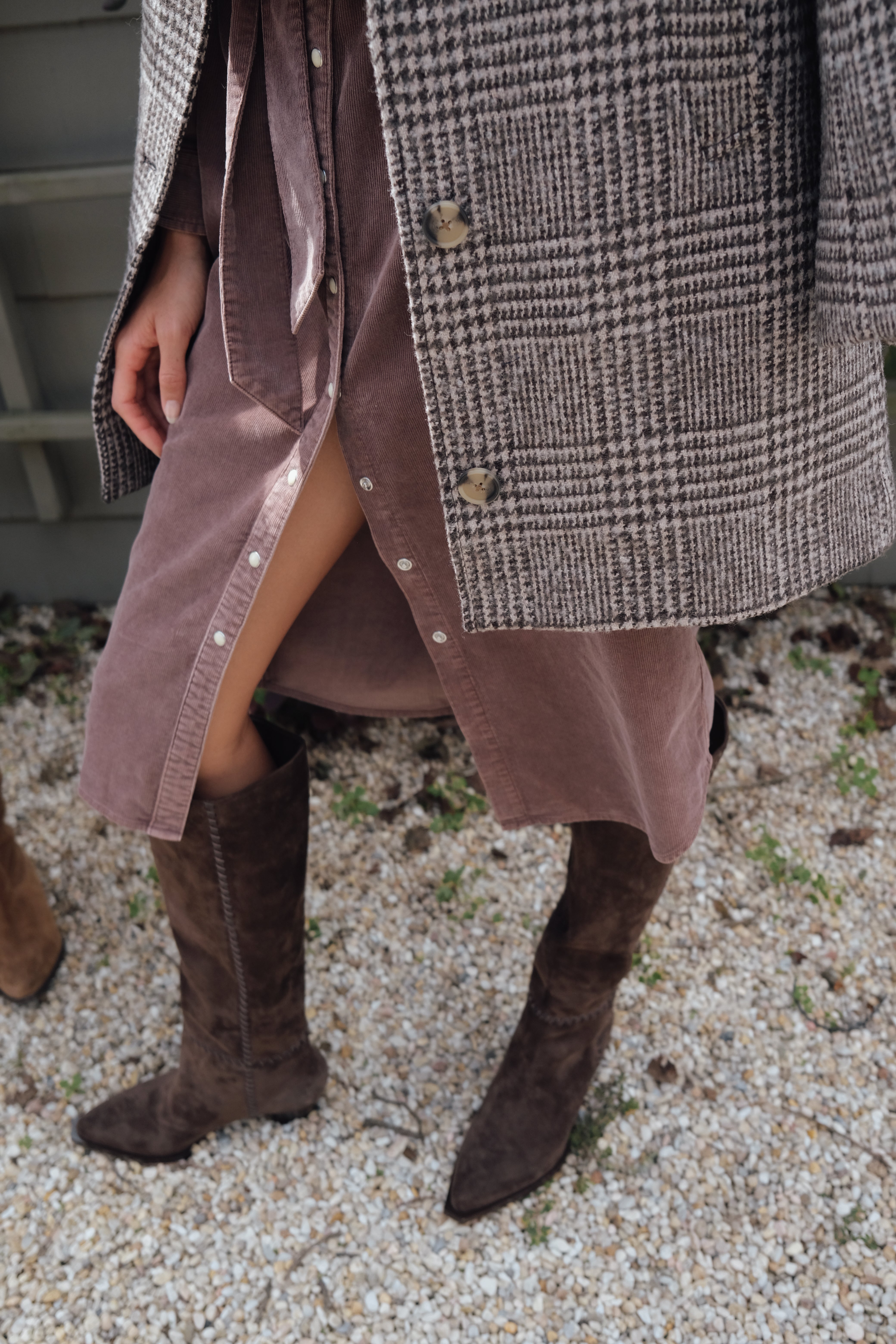 Nora Coat - Brown Glen Plaid – Marea by Liz Joy