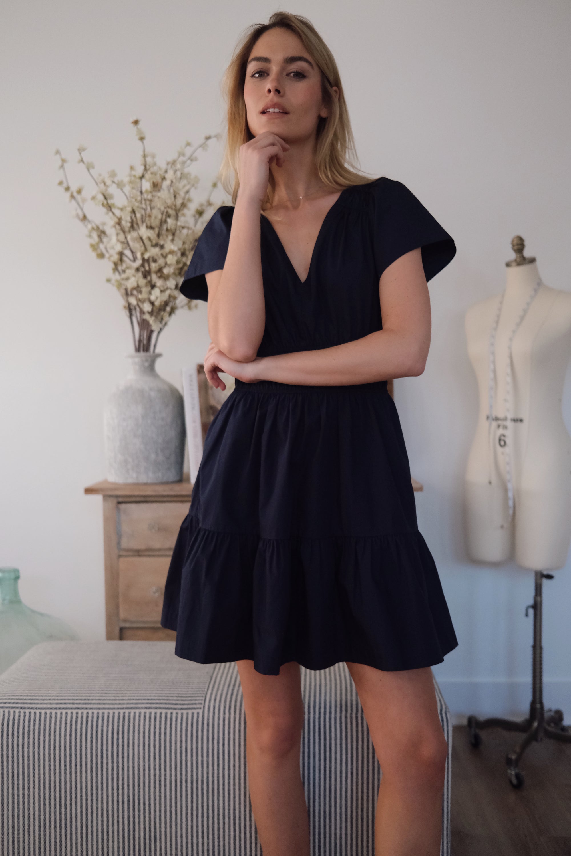 Anna Dress - Navy