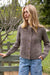 Amalie Cashmere Cardigan - Mushroom Heather