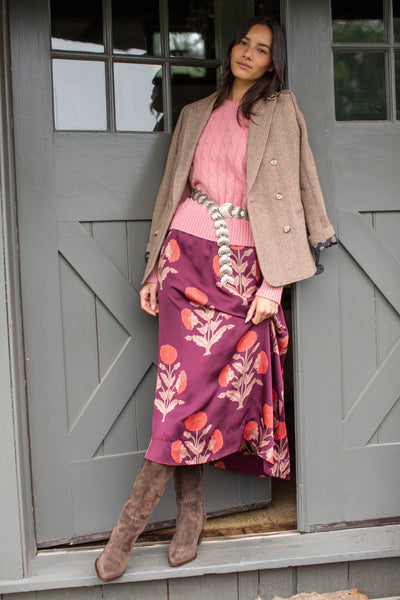 Herringbone Blazer - Chestnut
