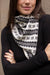 Lucia Scarf - Black/Ivory Intarsia