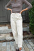 Meade Corduroy High Rise Barrel Pant - Ivory