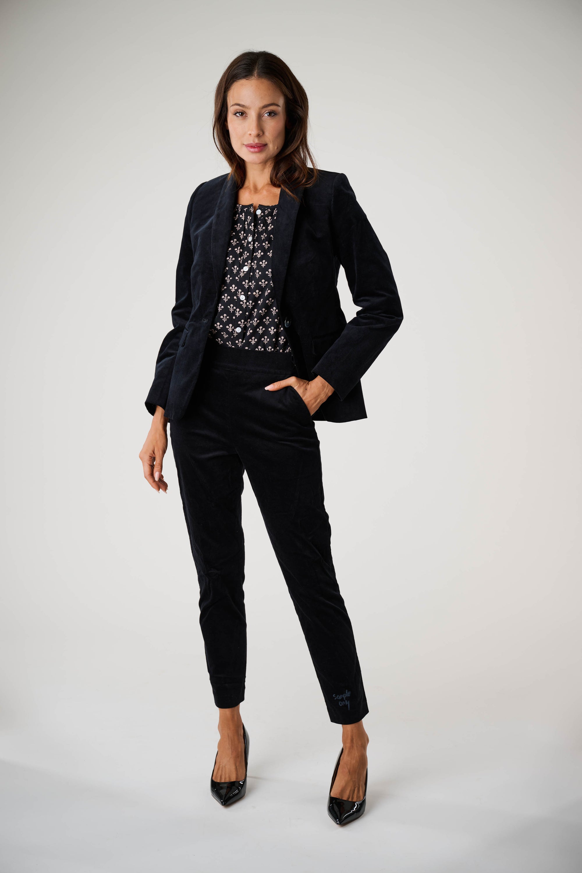 Velvet Pant - Black Marea by Liz Joy Velvet Pant - Black Marea by Liz Joy