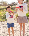 Kids Marea Flag Sweater - Ivory