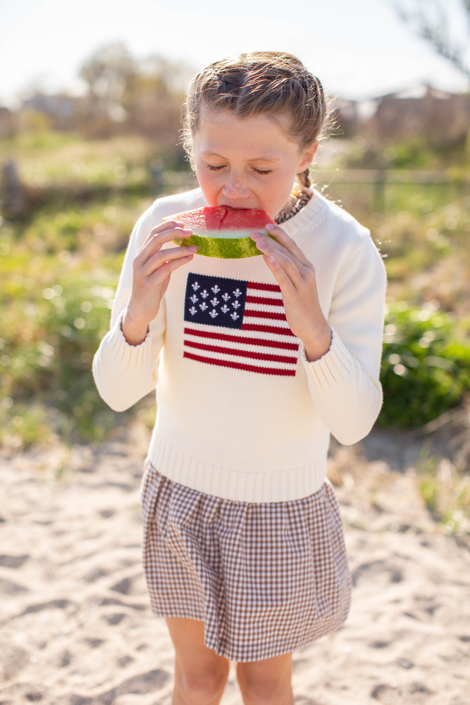 Kids Marea Flag Sweater - Ivory