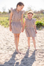 Girls Liz Dress - Mocha Mini Gingham