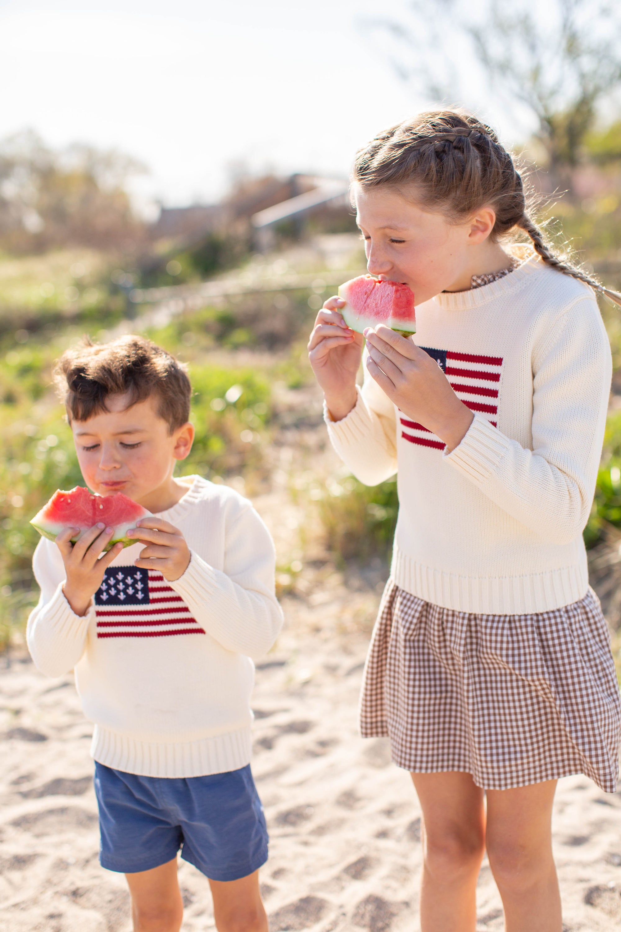 Kids Marea Flag Sweater - Ivory
