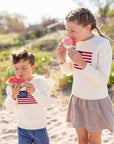Kids Marea Flag Sweater - Ivory