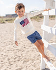 Kids Marea Flag Sweater - Ivory