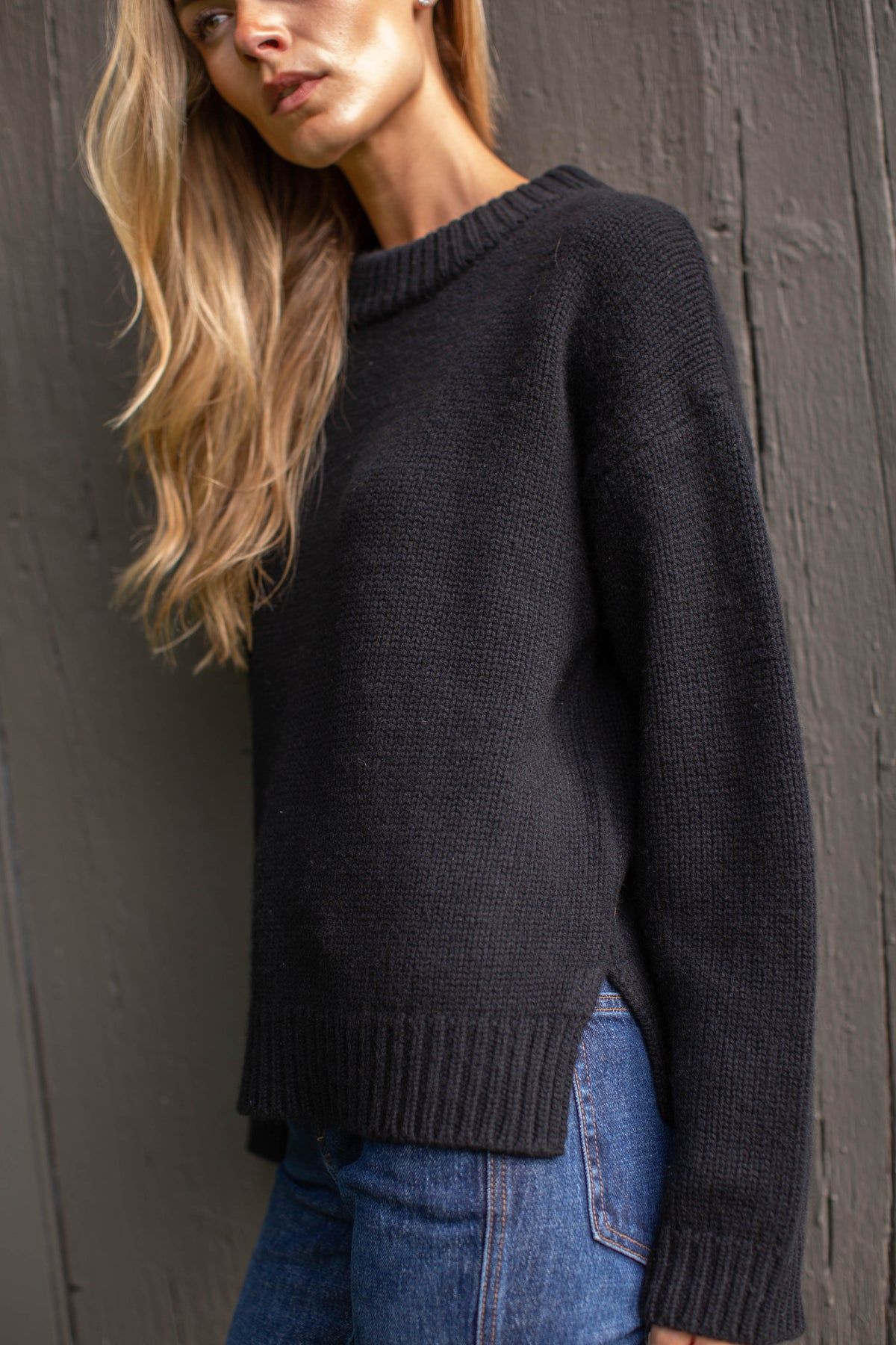 Milton Cashmere Sweater - Black