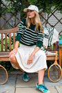 Lake Club Sweater - Green/Ivory Stripe