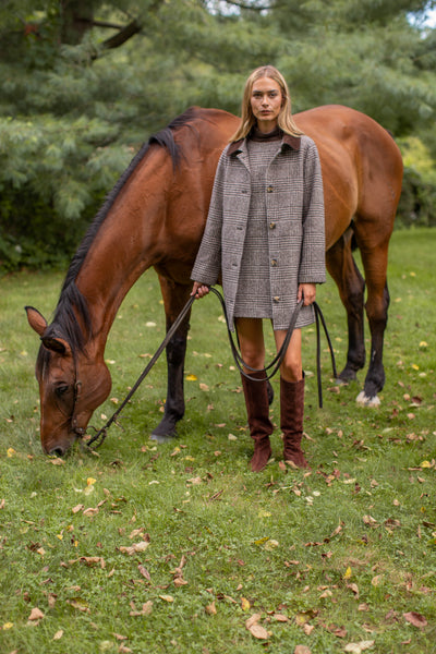 Nora Coat - Brown Glen Plaid