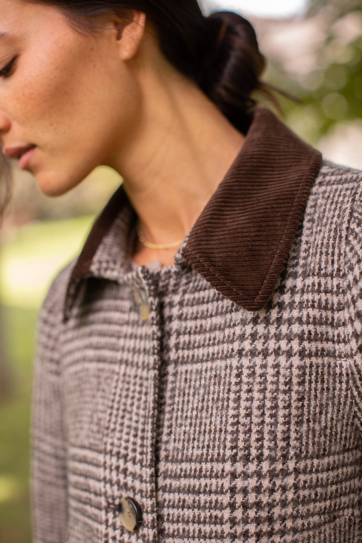 Nora Coat - Brown Glen Plaid