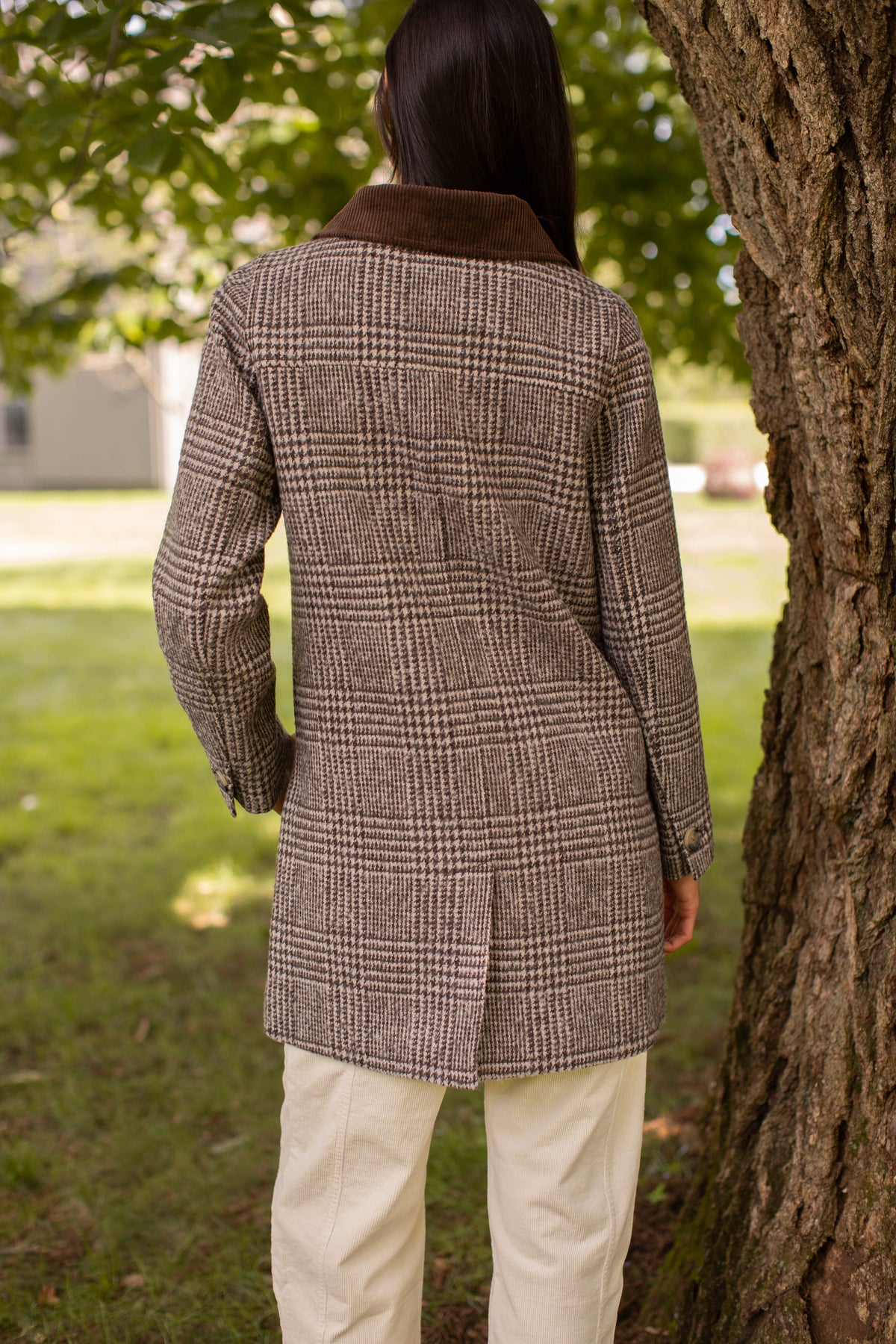 Nora Coat - Brown Glen Plaid